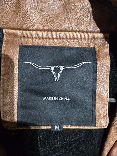 Giacca ecopelle marrone uomo taglia media Dixion designer jacket cappotto western - Foto 7 di 12