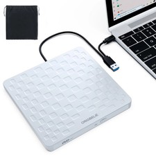 Lettore CD Esterno per PC Portatile, Ultra Slim 13mm USB 3.0 Type-C CD DVD +/-RW