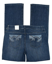 Chico's Jeans Blue Embellished Boot Cut Denim Size 1.5 Regular 10 NWT 59.95