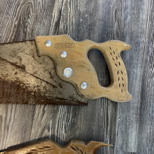 4 Total Henry Disston D-23, D-23, D-15, Stanley Carpenter Hand Rip Saw - Picture 6 of 13