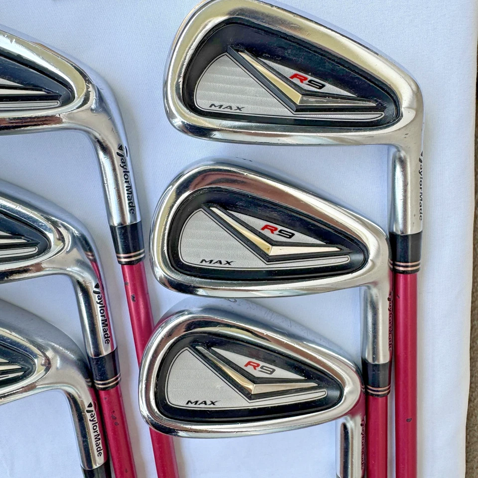 TaylorMade R9 MAX Ladies Iron Set 6pc 7,8,9,Pw,Aw,Sw REAX 50 Ladies Flex Carbon - Image 2 of 4