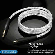 HiFi 3.5 mm to 6.5mm TRS Headphone Cable OCC Silver Plated Amplifier Audio Cord