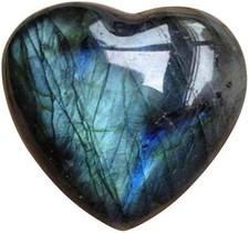 Natural Blue Moonstone Heart Crystal,Heart Shape Polished Crystal 1,