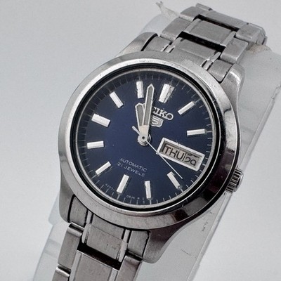 VTG Seiko Self-Winding Automatic Watch 4207-01F0 Women 21J Silver Steel 5.75''