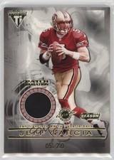 2001 Pacific Private Stock Titanium Postseason Variation Jeff Garcia Patch 1s8