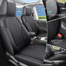 Rav4 Seat Covers Custom Fit for Toyota Rav4 Full Set Faux Leather Car Seat Cover