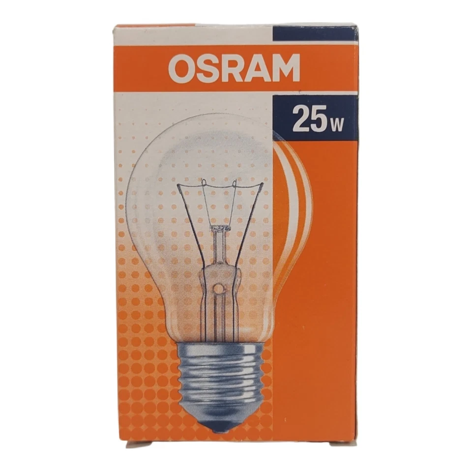10 x Osram 25W E27 klar Classic A Glühbirne Glühlampe dimmbar KEIN LED 220lm NEU - Bild 2 von 4