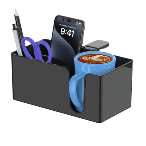 Metal Desk Side Box 360° degree Rotating Earphone Stand Office - Photo 11/16