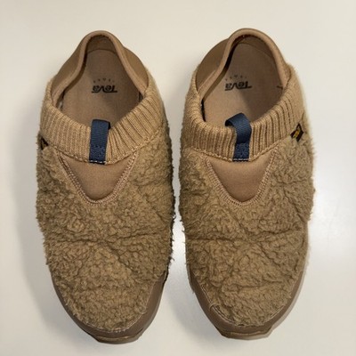 TEVA RE EMBER MOC FLEECE SAND DUNE/BROWN SHOES SLIPPERS WOMENS SZ 9