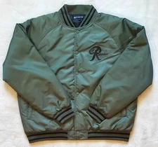 Mt. Rainier Beer X Great PNW Champs Jacket Quilt Line Full-Snap Olive Green Med
