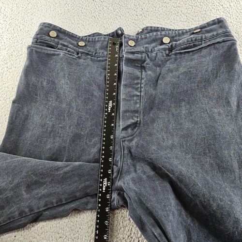 Wahmaker Frontier Pants Mens 40 Black Denim High Waist Button Fly Western USA - Picture 7 of 16