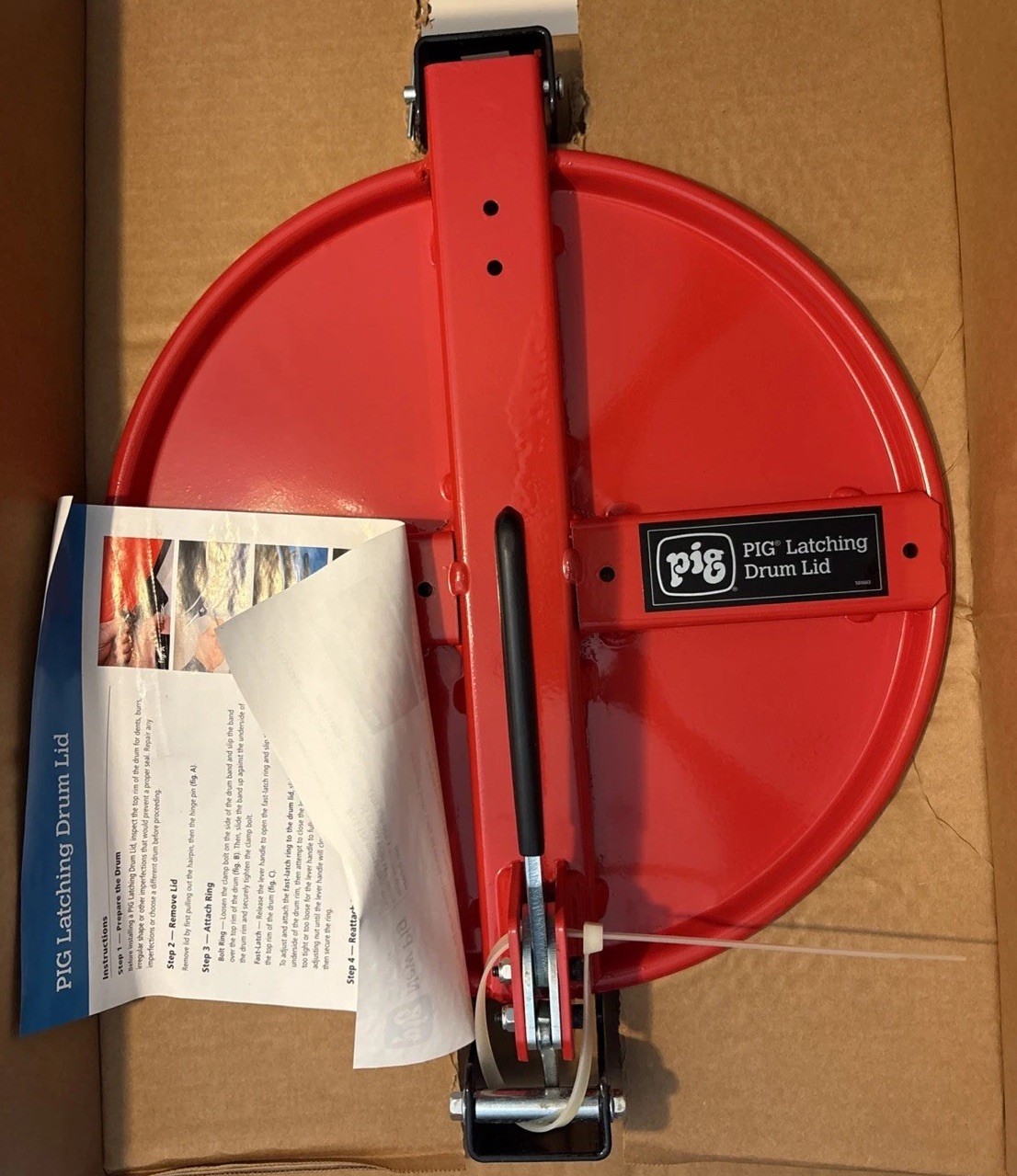 Pig DRM167-RD Red Latching Drum Lid 21” x 15” x 4 3/8” Brand New Sealed