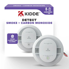 Kidde 30CUAR Hardwired Combination Smoke Carbon Monoxide Detector, AA Battery
