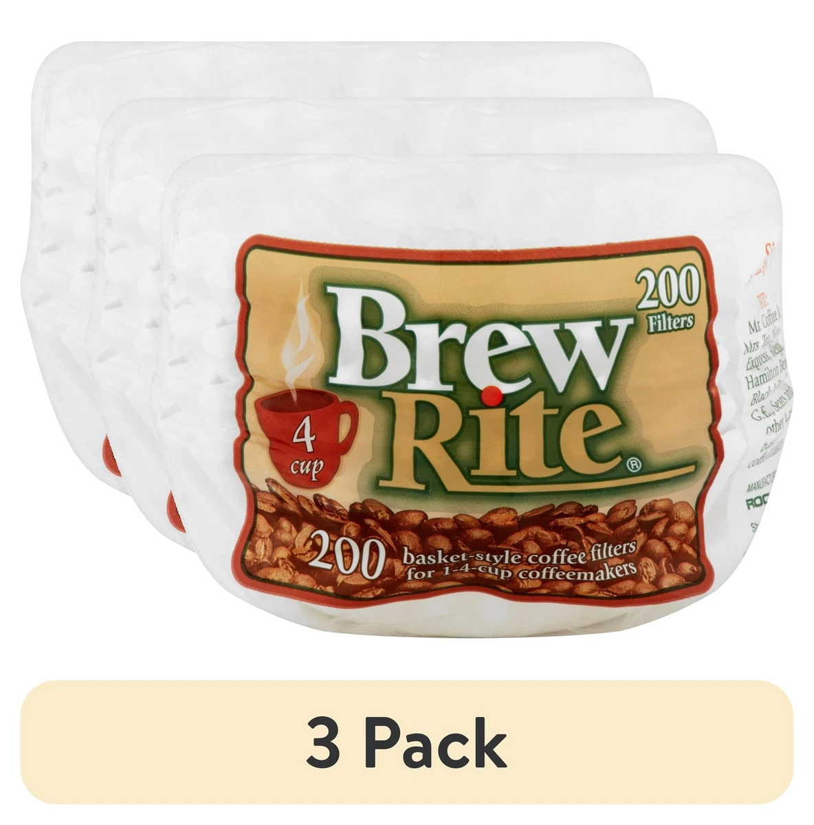 Filtri Caffè Brew Rite – Confezione Da 700 – Formato Cestello Per 8-12 Tazze – Base 8,5 Cm - 4