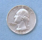 1964-D Washington Quarter, 90% Silver, EXTRA FINE CONDITION