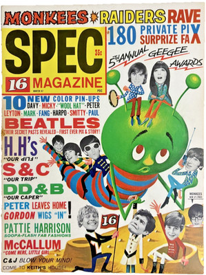 Spec 16 Magazine Winter 1967 Beatles, Monkees, Raiders Rave!