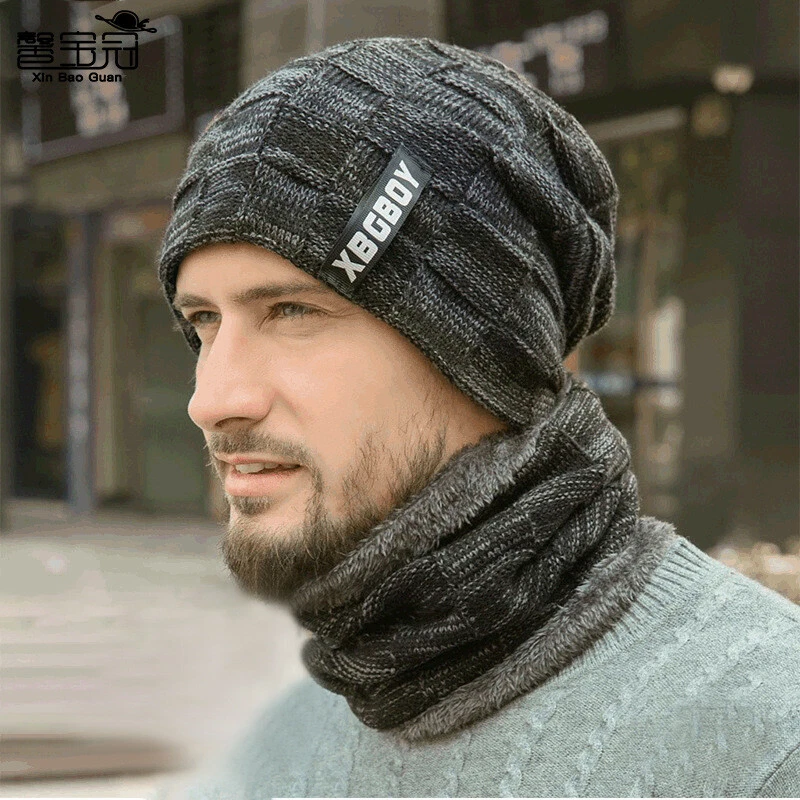 Mens wool cheap knit hats