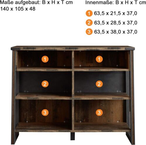 trendteam Bar Tresen Theke Stehtisch Old Wood - Ess- / Wohnzimmer - 140x105x48 - Bild 5 von 6