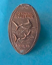 GREAT WHITE HAMMERHEAD SHARK DOWNTOWN AQUARIUM ELONGATED PRESSED PENNY FREE SHIP