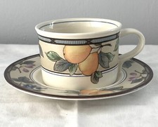 Mikasa Garden Harvest Cup And Saucer Dishwasher Microwave Safe Mint