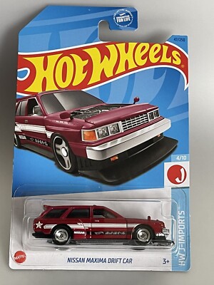 Hot Wheels Nissan Maxima Drift Car J-Imports Super Custom Wheel Swap Real Riders