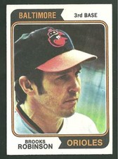 1974 Topps #160 Brooks Robinson Vintage Baseball Card Baltimore Orioles 3rd Base