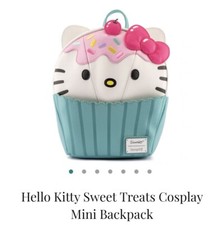 Mini mochila Loungefly Hello Kitty Sweet Treats cosplay nueva con etiquetas