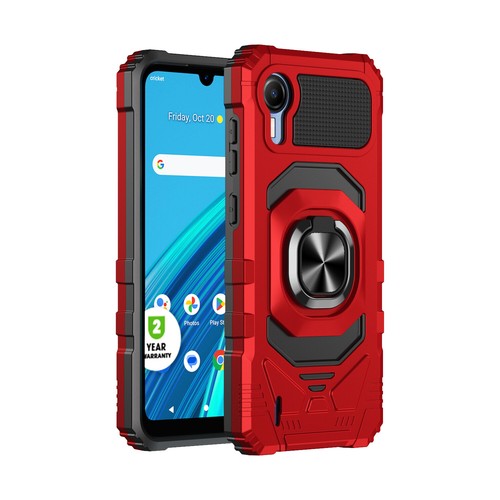 For Cricket Debut S2/AT&T Calypso 4 Case Ring Stand Phone Cover + Tempered Glass - Picture 21 of 31