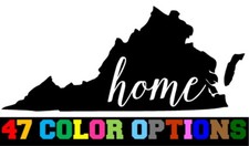 Vinyl Decal Truck Car Sticker Laptop  Home State Outline Love USA Virginia