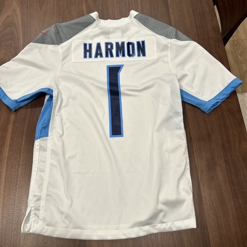 Nike Jersey Men's NFL Tennessee Titans #1 Harmon White On Field Stitched Small - Picture 7 of 10