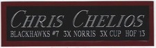 CHRIS CHELIOS CHICAGO BLACKHAWKS NAMEPLATE FOR AUTOGRAPHED SIGNED HOCKEY JERSEY