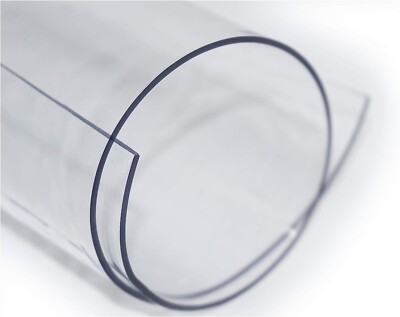 1,5 mm stark PVC klar UV kalt rissbeständig Fenster Folie Boot Kunststoff Glas