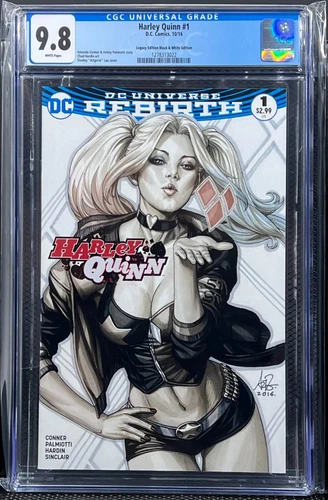 Harley Quinn: Rebirth #1 Legacy Artgerm Stanley Lau CGC 9.8 Black & White