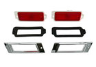 Rear Red Marker Light Assemblies w/ Bezel & Gaskets For 1968 Chevy Passenger