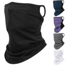 Face Mask Cover Cooling Bandana Neck Gaiter UV Headband Scarf with Ear Loops