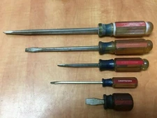 Craftsman USA 5pc. Slotted Screwdriver Set WF 1/8 to 5/16" Shanks 1.5" to 7.5"