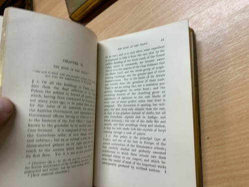 *RARE* 1894 "LES PIERRES DE VENISE" TOMES 1 & 2 LIVRES ANTIQUES EN CUIR (P6) - Picture 18 of 23