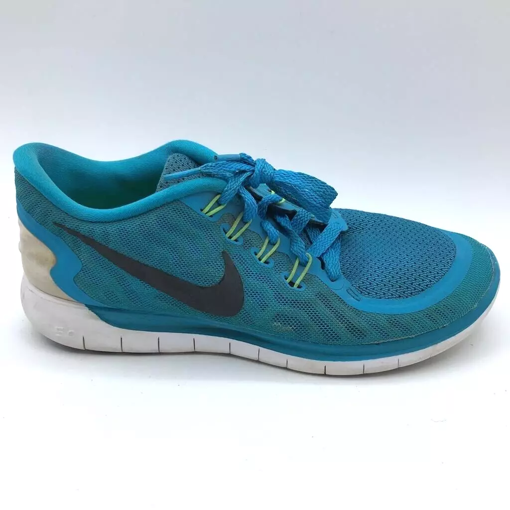 Nike Womens Free 5.0 Running Shoes Blue 724383 403 Low Top Mesh Lace Up 8.5M