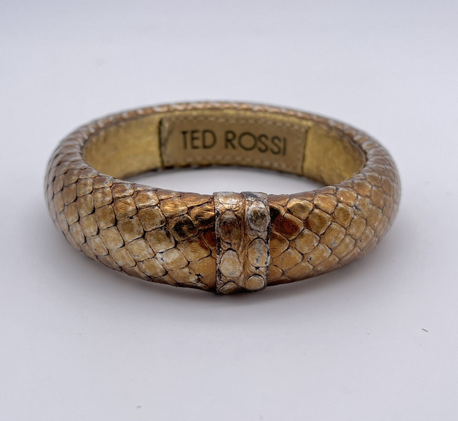 TED ROSSI Leather Bangle Bracelet | eBay