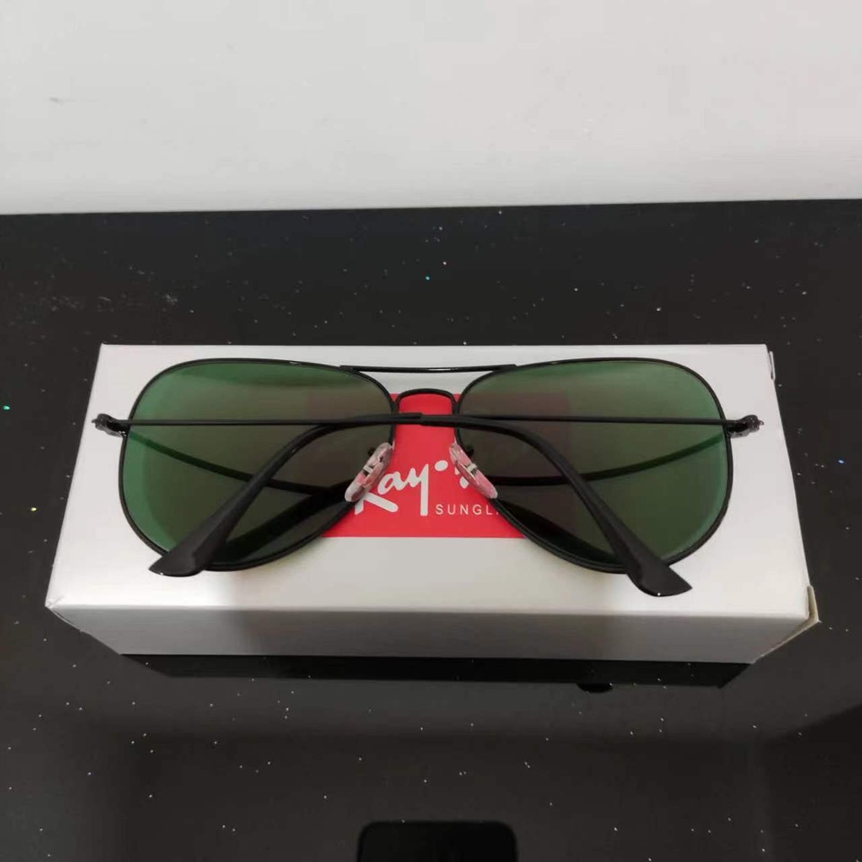 RAYBAN RB3025, aviator sunglasses,Black Frame/Large Orange Lens eBay