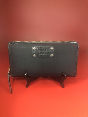 Kate Spade Large Slim Nylon Bifold Wallet Wilson Road Zip Around