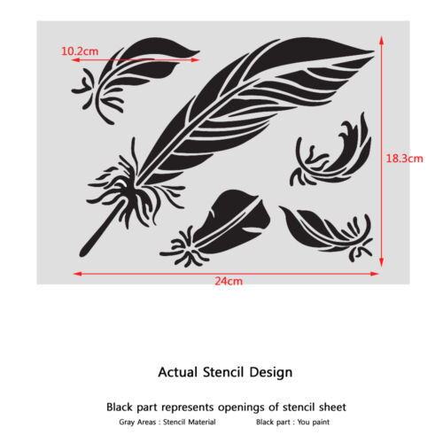 Plantilla de plumas plantillas reutilizables para decoración del hogar hágalo usted mismo artesanía y más - Imagen 3 de 3