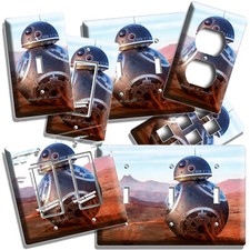 STAR WARS BB-8 DRON ROBOT BAD GUY LIGHT SWITCH OUTLET PLATES FAN GIFT ROOM DECOR