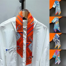 Ladies Neck Scarf Long Ribbon Wrap Tied Bag Handle Hair Wrist band Neckerchi ?