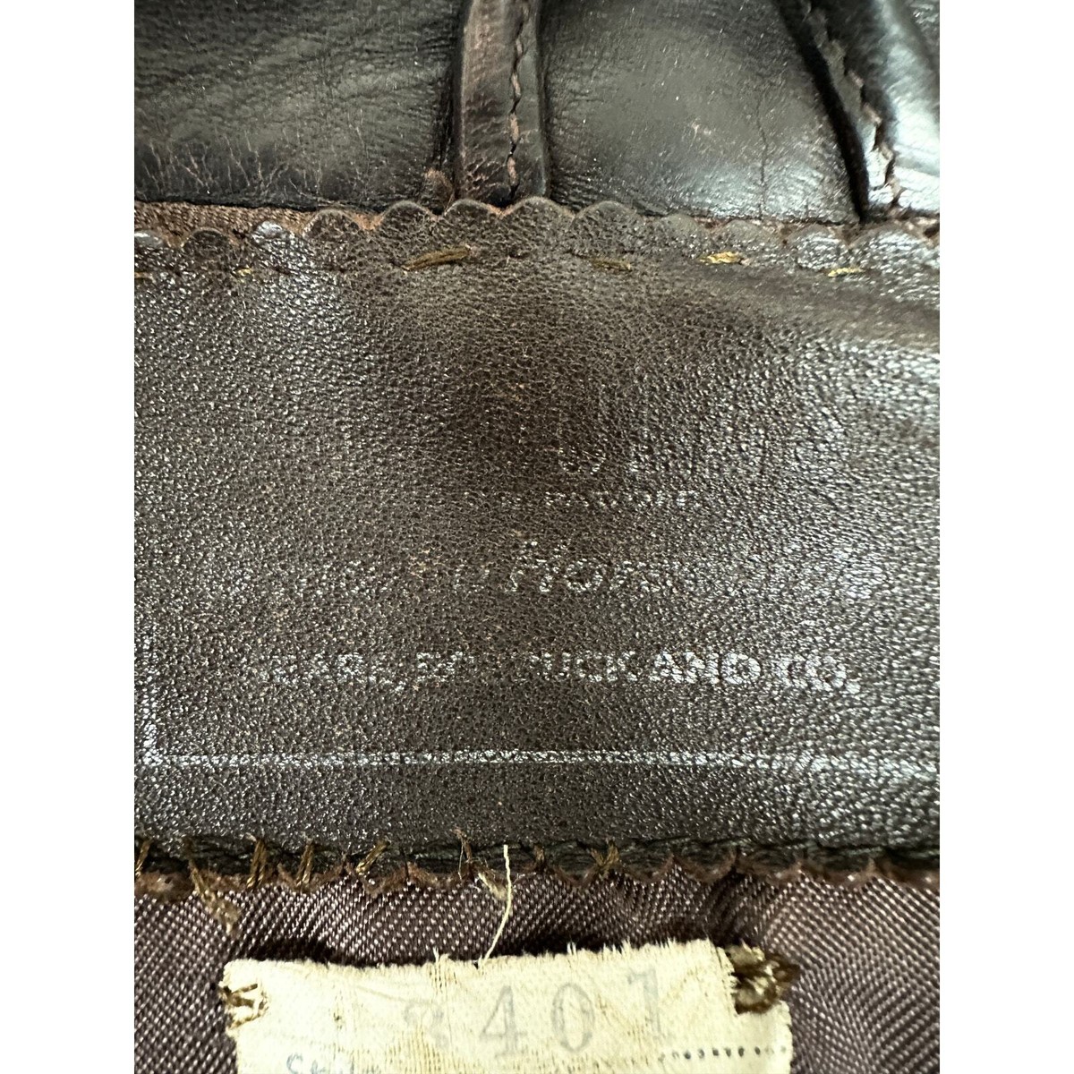1950s Vintage Sears Horsehide Hercules Brown Leather