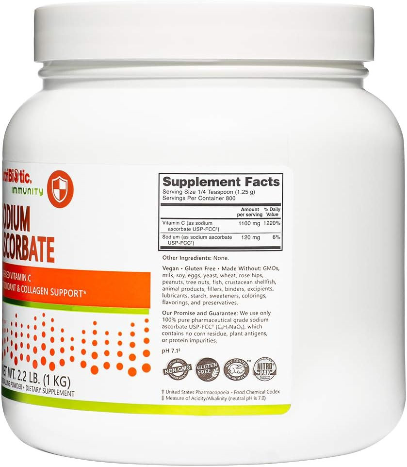 - Sodium Ascorbate Buffered Vitamin C Powder, 2.2 Lb | Vegan, Non-Acidic & Easie