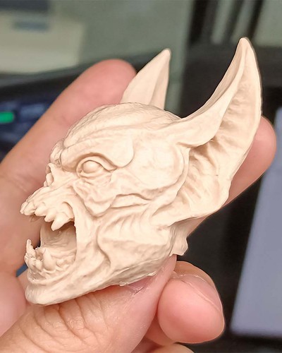 Unpainted Vampire Monster Head Carved 1/6 Scale 12inch Action Figure aCCESSORIES - Picture 3 of 3