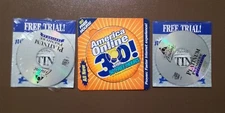 Lot of 3 AOL Discs v. 3.0 4.0 America Online Collectible Install Discs CDs D