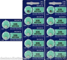 12 Sony 335 SR512SW Silver Oxide 0 MERCURY Batteries
