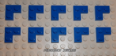 Lego Basic 10 Platten/Winkel blau 2x2 #2420 NEUWARE